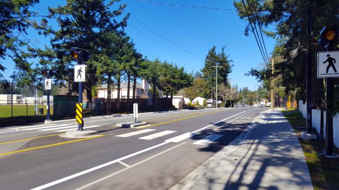 metchosin road sidewalk crosswalk