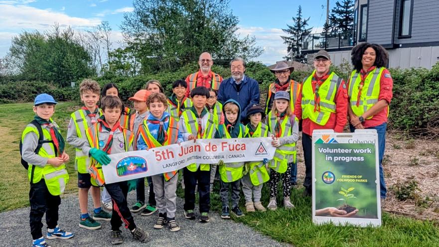 Cubs in park on earth day