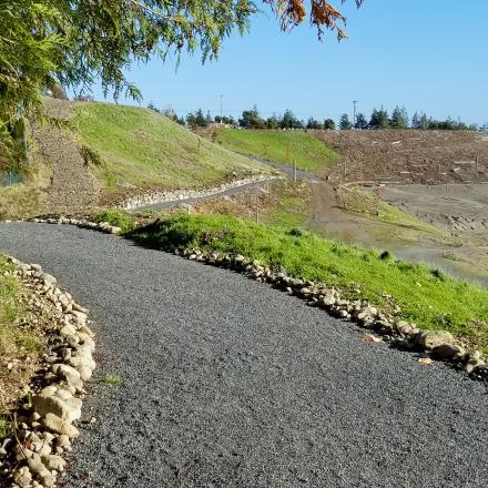 gravel trail up ridge