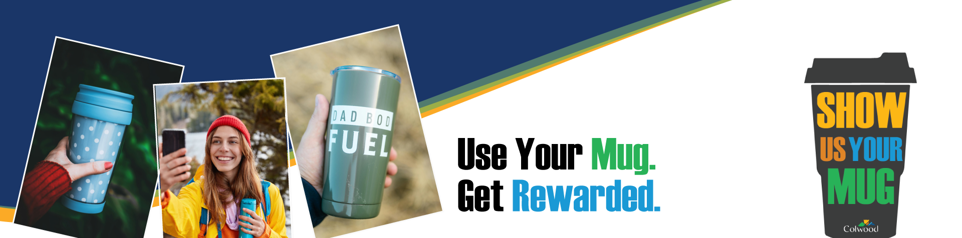 people holding reusable mugs for sustainability