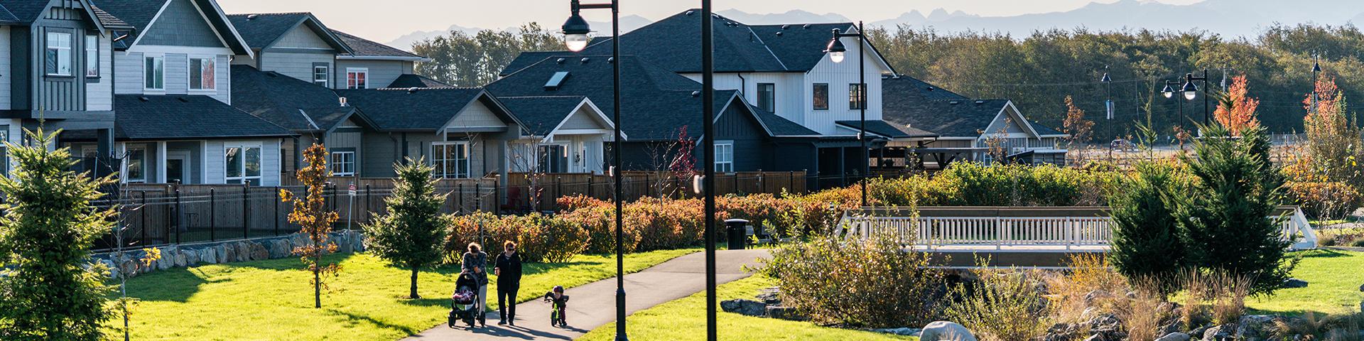 people walking trail park