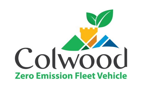 Colwood logo with the text "Zero Emission Fleet Vehicle."