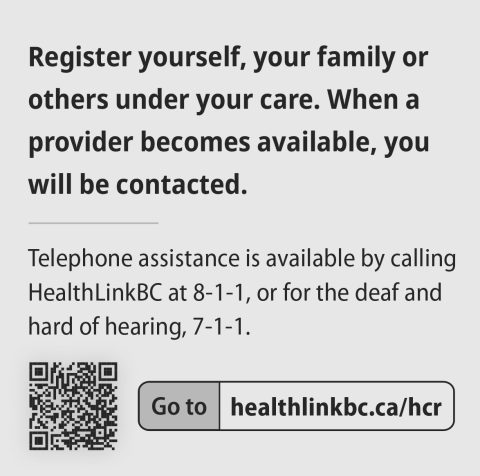 QR code for health connect registry