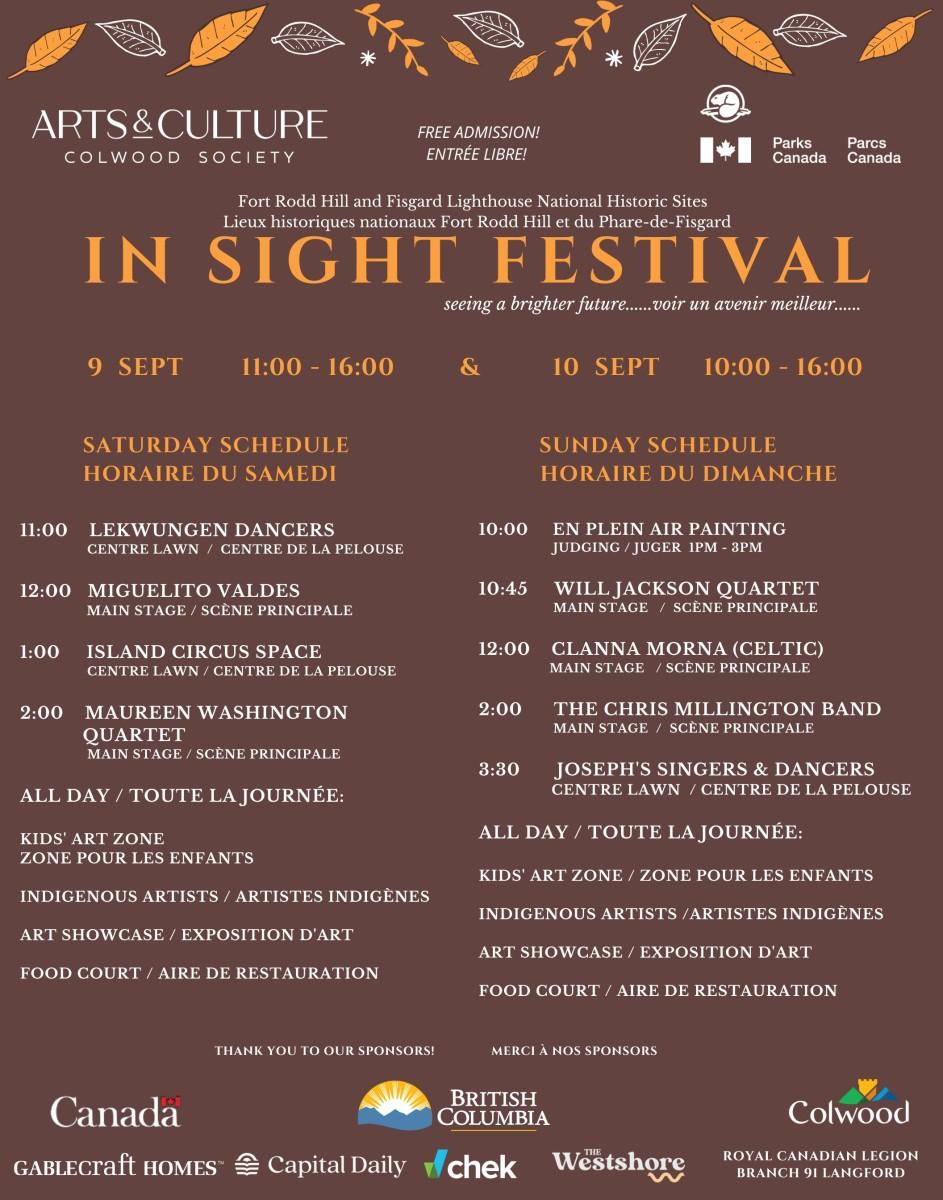 Final In Sight Festival bilingual event signage.