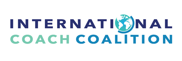 Logo for the International Coach Coalition with a globe icon.