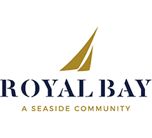 Logo of Royal Bay, a seaside community, featuring a stylized sailboat.