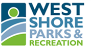 Logo for West Shore Parks & Recreation with a stylized person and landscape design.