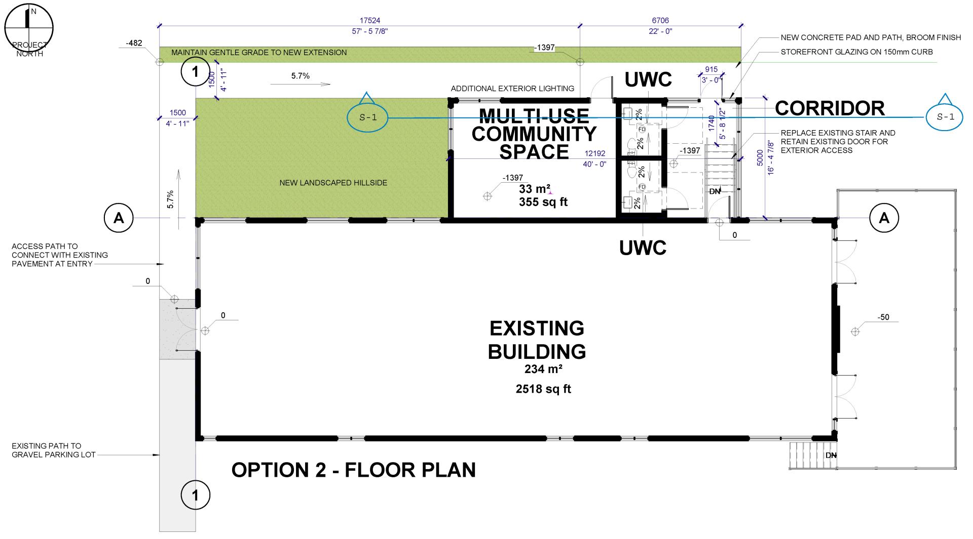 architectural rendering of interior space goldfinch building