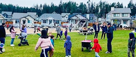 kids playing in park